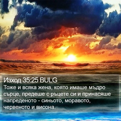 Изход 35:25 BULG Bible Verse Image