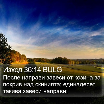 Изход 36:14 BULG Bible Verse Image