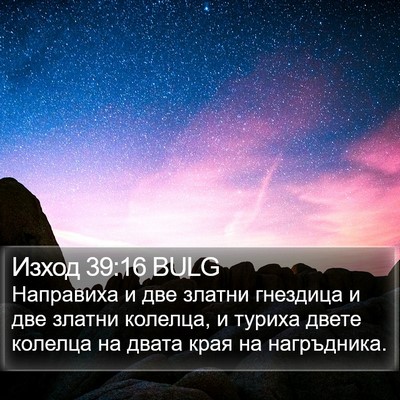 Изход 39:16 BULG Bible Verse Image