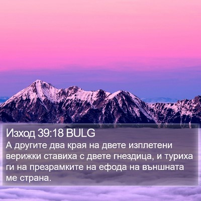 Изход 39:18 BULG Bible Verse Image