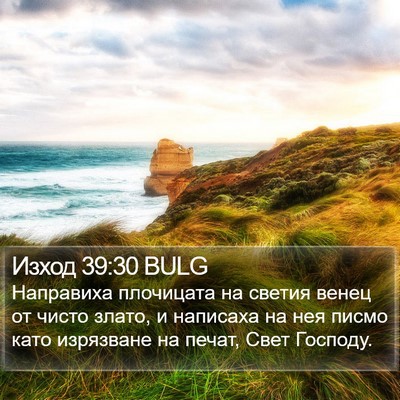 Изход 39:30 BULG Bible Verse Image