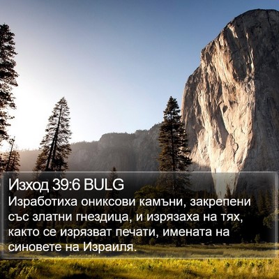 Изход 39:6 BULG Bible Verse Image