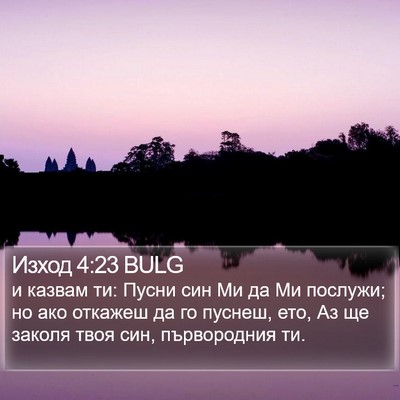 Изход 4:23 BULG Bible Verse Image