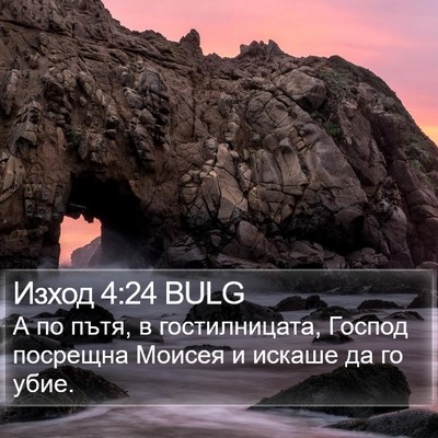 Изход 4:24 BULG Bible Verse Image