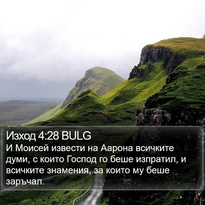 Изход 4:28 BULG Bible Verse Image
