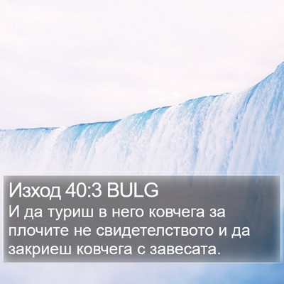 Изход 40:3 BULG Bible Verse Image