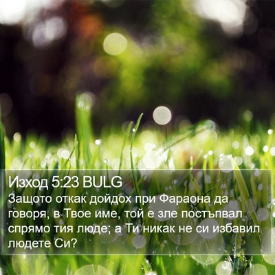 Изход 5:23 BULG Bible Verse Image