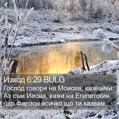 Изход 6:29 BULG Bible Verse Image