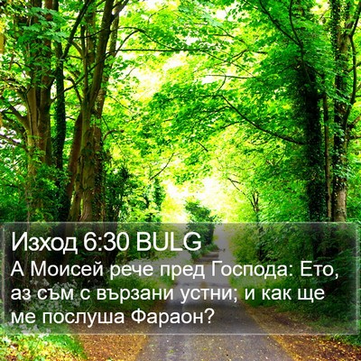 Изход 6:30 BULG Bible Verse Image