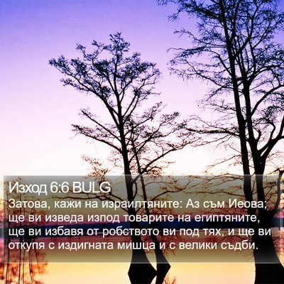Изход 6:6 BULG Bible Verse Image