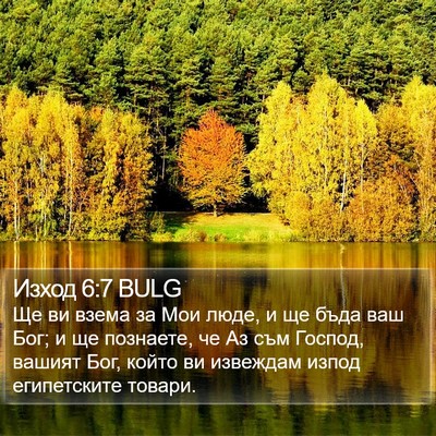 Изход 6:7 BULG Bible Verse Image