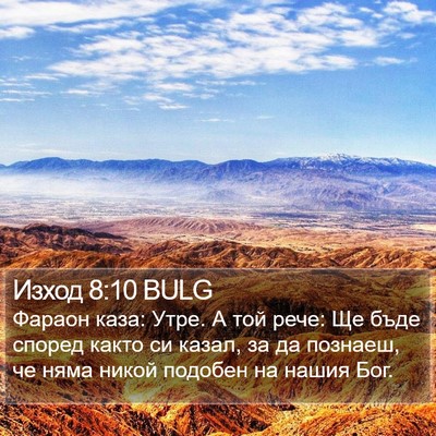 Изход 8:10 BULG Bible Verse Image