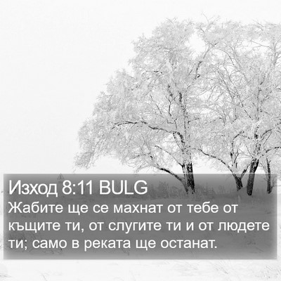Изход 8:11 BULG Bible Verse Image