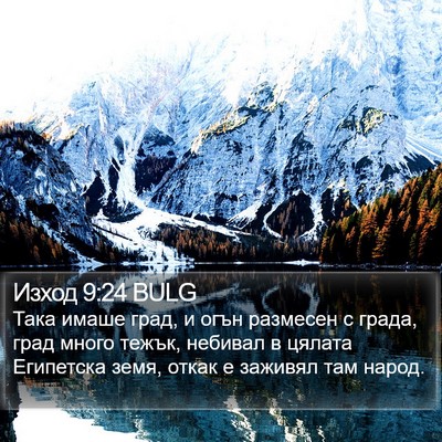 Изход 9:24 BULG Bible Verse Image