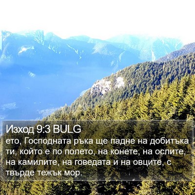 Изход 9:3 BULG Bible Verse Image