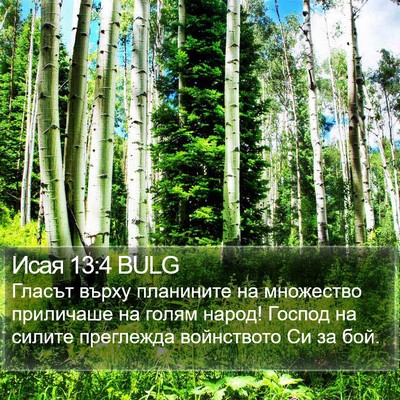 Исая 13:4 BULG Bible Verse Image