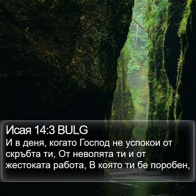 Исая 14:3 BULG Bible Verse Image