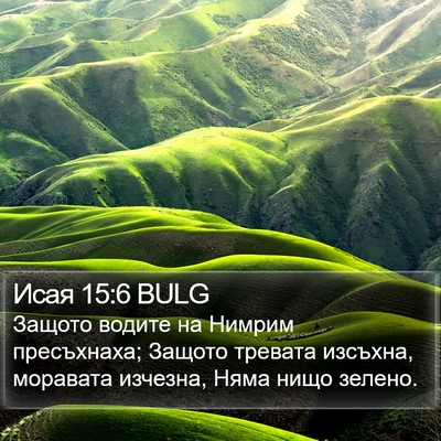 Исая 15:6 BULG Bible Verse Image