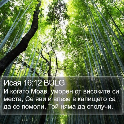 Исая 16:12 BULG Bible Verse Image