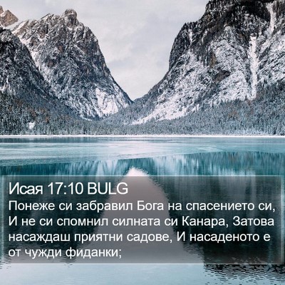 Исая 17:10 BULG Bible Verse Image
