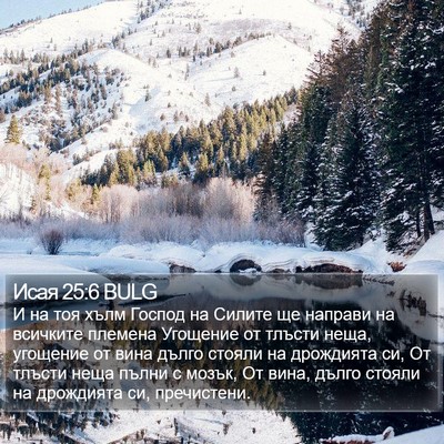Исая 25:6 BULG Bible Verse Image