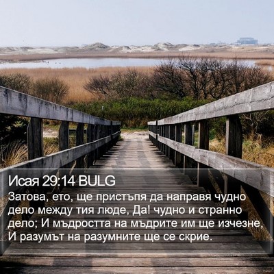Исая 29:14 BULG Bible Verse Image