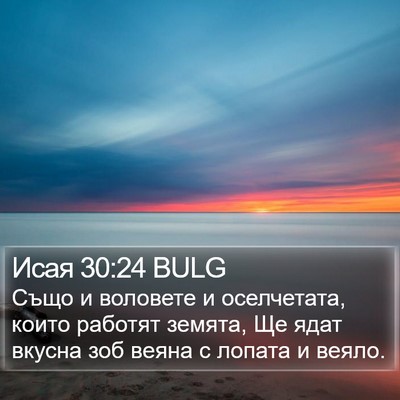 Исая 30:24 BULG Bible Verse Image