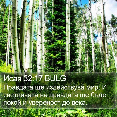 Исая 32:17 BULG Bible Verse Image