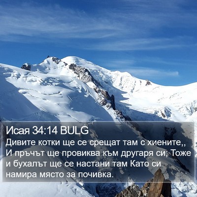 Исая 34:14 BULG Bible Verse Image