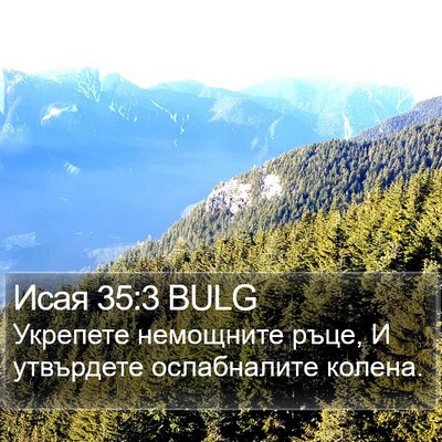 Исая 35:3 BULG Bible Verse Image