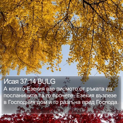 Исая 37:14 BULG Bible Verse Image