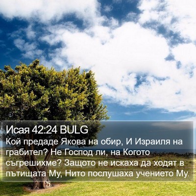 Исая 42:24 BULG Bible Verse Image