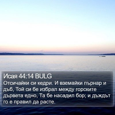 Исая 44:14 BULG Bible Verse Image