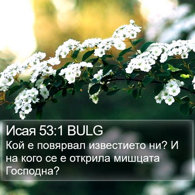 Исая 53:1 BULG Bible Verse Image