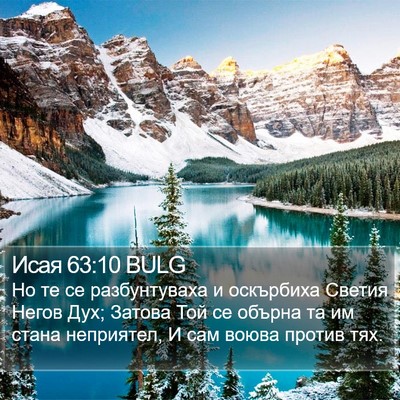 Исая 63:10 BULG Bible Verse Image