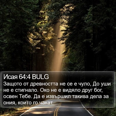 Исая 64:4 BULG Bible Verse Image