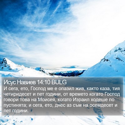Исус Навиев 14:10 BULG Bible Verse Image