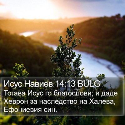 Исус Навиев 14:13 BULG Bible Verse Image