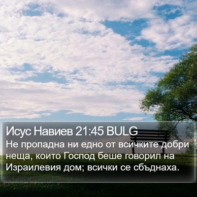 Исус Навиев 21:45 BULG Bible Verse Image