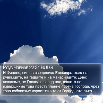 Исус Навиев 22:31 BULG Bible Verse Image