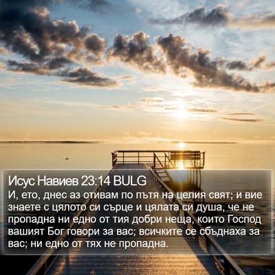 Исус Навиев 23:14 BULG Bible Verse Image