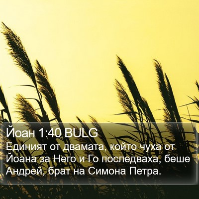 Йоан 1:40 BULG Bible Verse Image