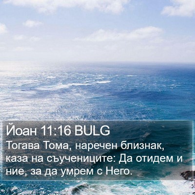 Йоан 11:16 BULG Bible Verse Image