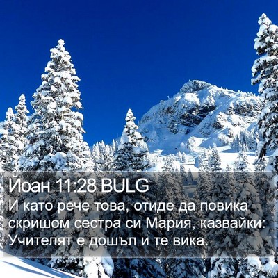 Йоан 11:28 BULG Bible Verse Image