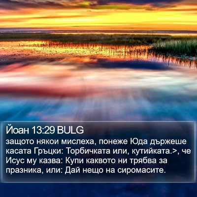Йоан 13:29 BULG Bible Verse Image