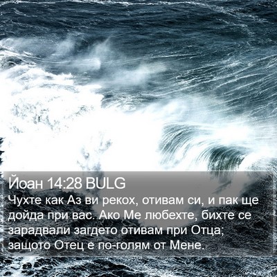 Йоан 14:28 BULG Bible Verse Image