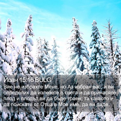 Йоан 15:16 BULG Bible Verse Image