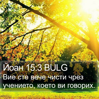 Йоан 15:3 BULG Bible Verse Image