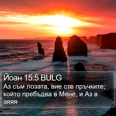 Йоан 15:5 BULG Bible Verse Image
