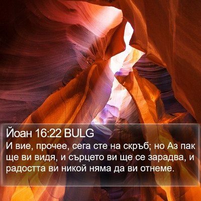 Йоан 16:22 BULG Bible Verse Image